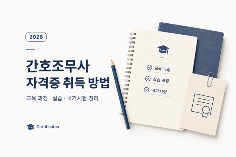 간호조무사 자격증 취득 방법|교육 과정·실습·국가시험 정리 (2026) 3 간호조무사 자격증 취득 방법 교육 과정 실습 국가시험 정리 이미지