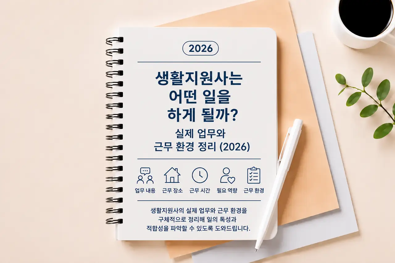 생활지원사는 어떤 일을 하게 될까? 실제 업무와 근무 환경 정리 (2026) 1 생활지원사 업무와 근무 환경, 어르신 돌봄과 일상 지원을 소개하는 안내 이미지