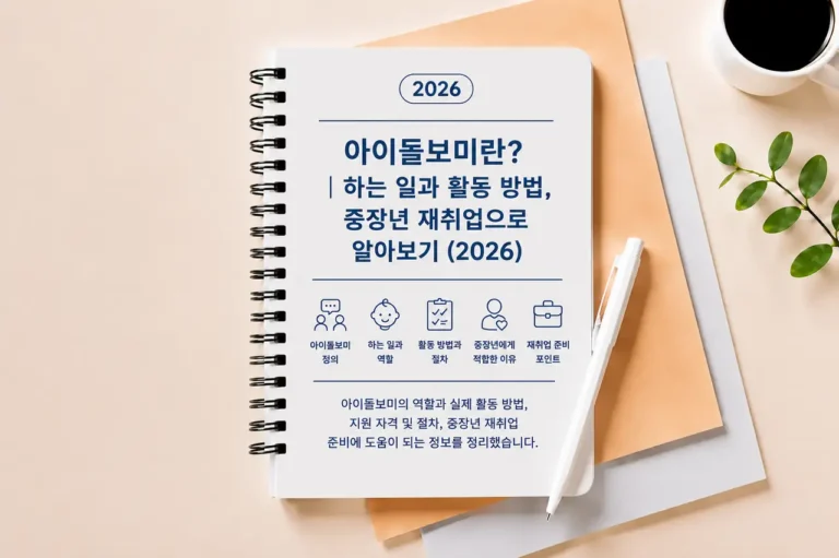아이돌보미란?|하는 일과 활동 방법, 중장년 재취업으로 알아보기 (2026) 4 아이돌보미란?|하는 일과 활동 방법, 중장년 재취업으로 알아보기 (2026)