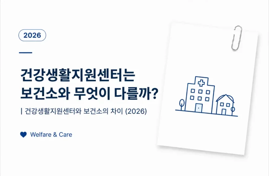 건강생활지원센터와 보건소 차이 및 건강관리 프로그램 안내 이미지