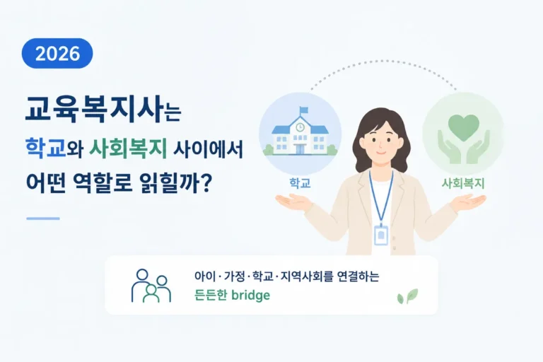 교육복지사가 학교와 사회복지 역할을 연결하는 모습