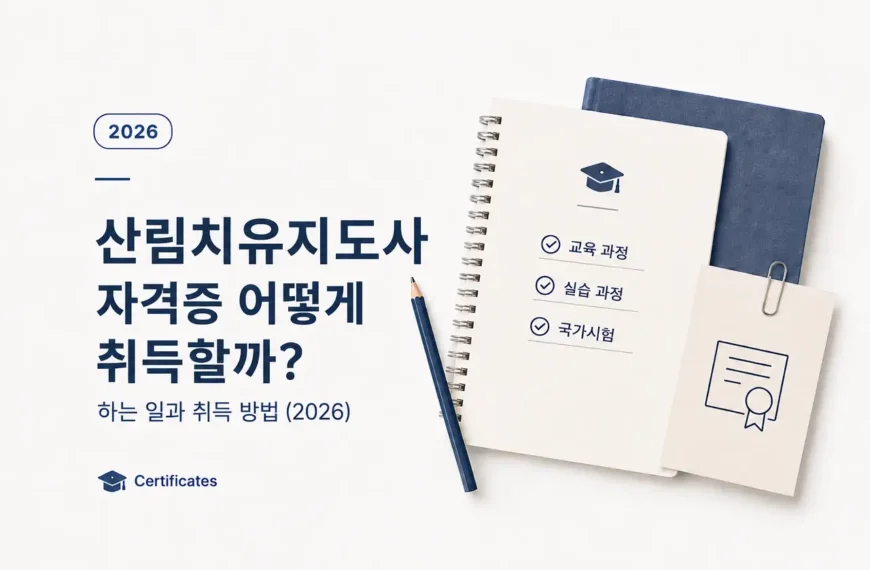 산림치유지도사 자격증, 어떻게 취득할까? 하는 일과 취득 방법 (2026)