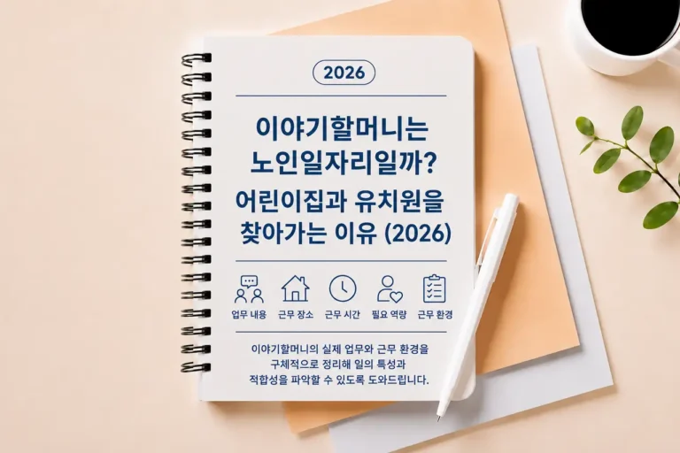 이야기할머니는 노인일자리일까? 어린이집과 유치원을 찾아가는 이유 (2026) 2 이야기할머니 어린이집 유치원 활동