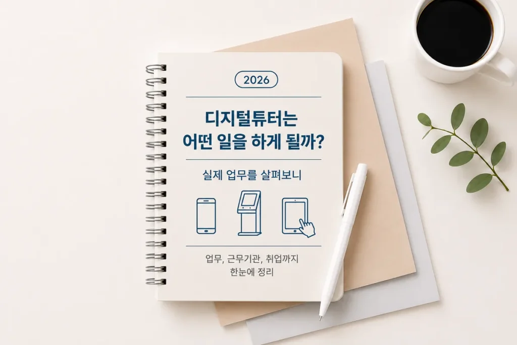 2026 디지털튜터의 실제 업무와 근무기관, 취업 정보를 정리한 대표 이미지