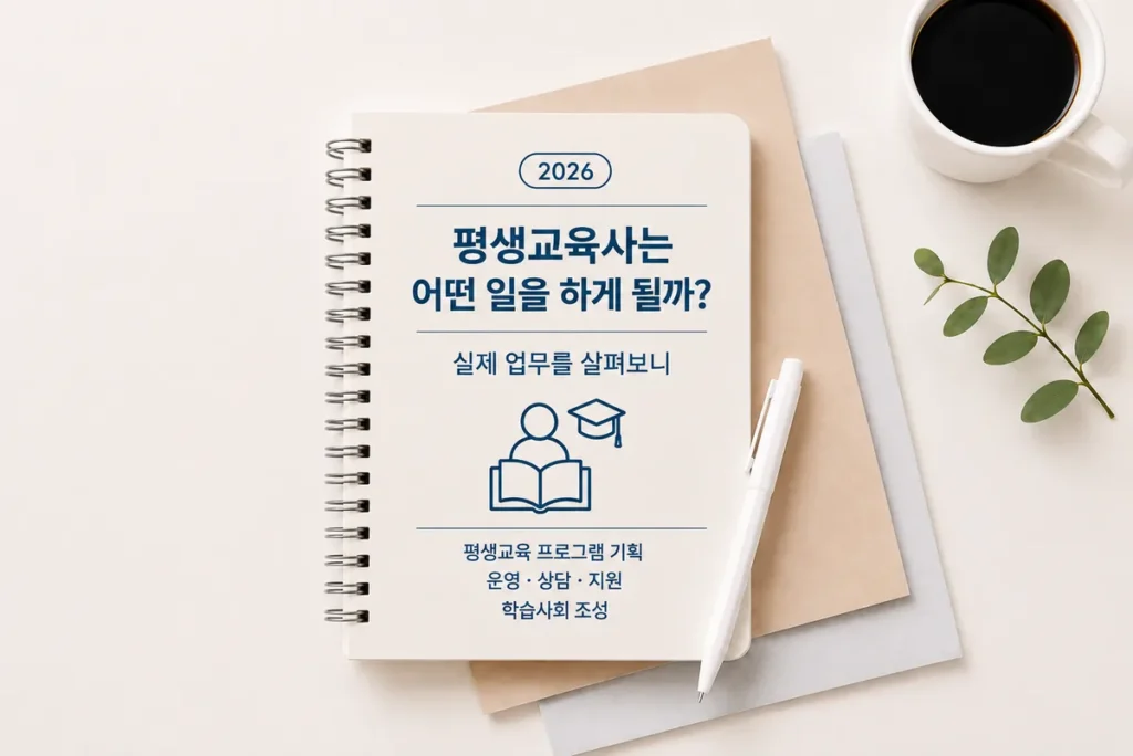 평생교육사는 어떤 일을 하게 될까? (2026) 1 2026 평생교육사는 어떤 일을 하게 될까? 업무, 근무기관, 취업 정보를 정리한 대표 이미지