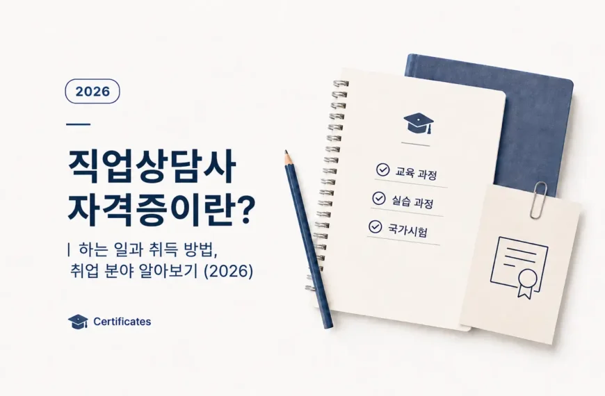 직업상담사 자격증 취득 방법과 상담 업무, 취업 분야를 소개하는 이미지