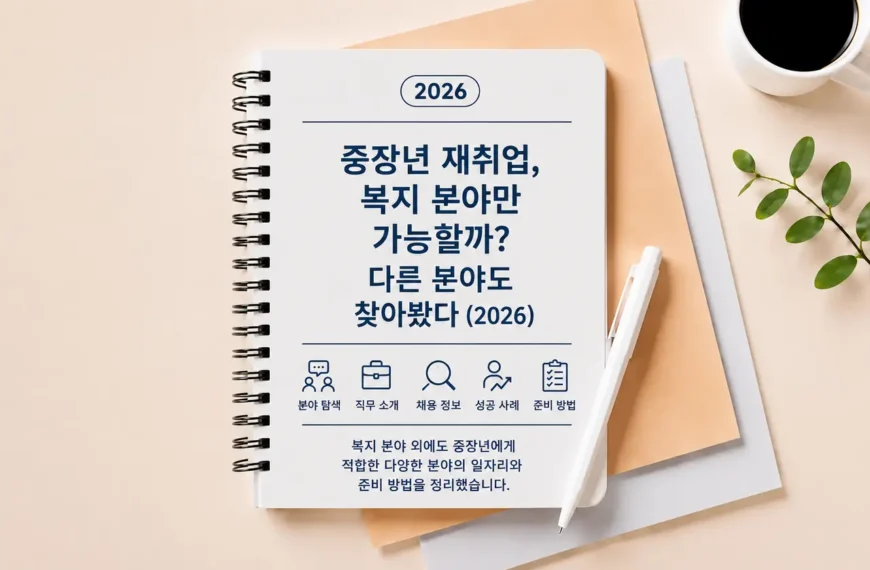 중장년 재취업 복지 분야 외 다양한 직업을 찾아보고