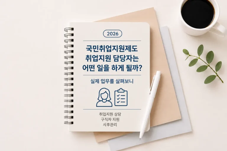 국민취업지원제도 취업지원 담당자의 업무를 소개하는 대표이미지