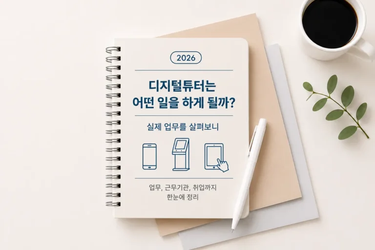 2026 디지털튜터의 실제 업무와 근무기관, 취업 정보를 정리한 대표 이미지