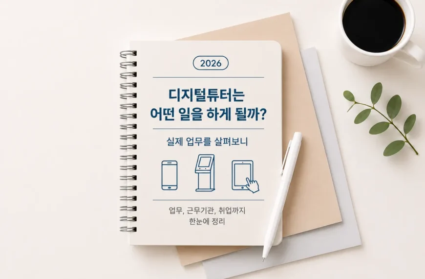 2026 디지털튜터의 실제 업무와 근무기관, 취업 정보를 정리한 대표 이미지
