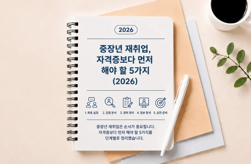 중장년 재취업 준비 순서와 자격증보다 먼저 해야 할 5가지 체크리스트 이미지