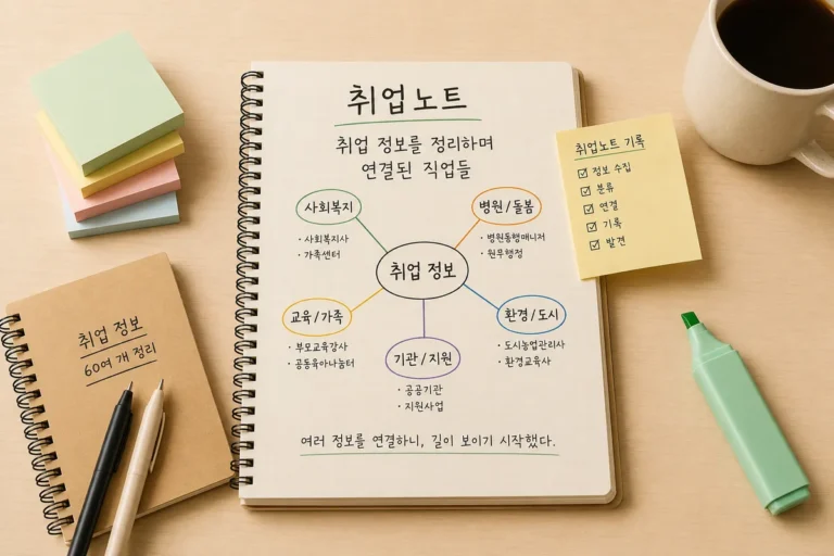 2026년 상반기 취업 정보를 정리하며 가장 많이 연결된 직업들 4 2026년 상반기 취업 정보를 정리하며 연결된 직업과 기관을 기록한 취업노트