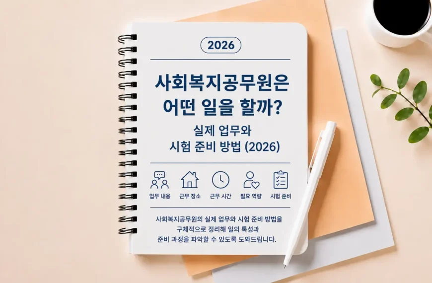 사회복지공무원은 어떤 일을 할까? 실제 업무와 시험 준비 방법을 소개하는 복지 분야 직업 정보 이미지 (2026)